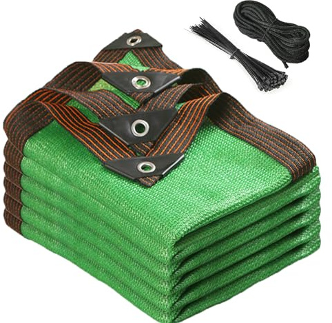 AJTXCSFOQL Filet D'Ombrage Vert, 8m 4m 10m 12m 15m 6m 3.0m 18m 14m 13.0m 11m 9m 7m 5m 2m 1m Voile d'ombrage pour pergola, Toile Protection Solaire(3.5 x 4m)