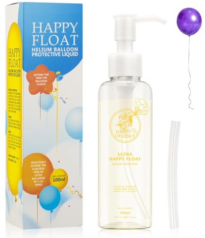 Allony Liquide de Protection À L'hélium pour Ballons, Prolongateur de Temps de Flottement pour Ballons en Latex, Respectueux de L'environnement, Convient pour Anniversaires ballons, Fêtes, 100ml