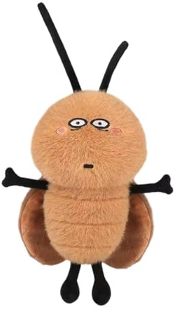 TAIZhiChen Plüsch-Kakerlake, 15 cm, entzückend und bequem, Wohnzimmerdekoration für Kinder, Familie, Jungen und Mädchen, weiße Augen