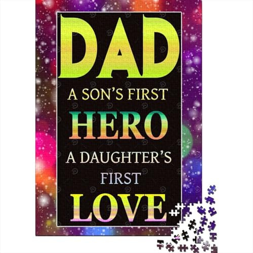 Happy Fathers Day Adult Jigsaw Puzzle, 1000 Pieces, 70x50cm/1000pcs, Relaxing Indoor Activity, Weekend Downtime And Year-Round Leisure