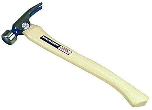 Vaughan CF2HC da falegname California, zigrinata, curvo bianco con manico in Hickory, 43,2 cm di lunghezza