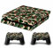 Morbuy PS4 Skin Vinyl Autocollant Decal Sticker pour Playstation 4 Console + 2 Dualshock Manette Set Skins (Graffiti Vert-Brun)
