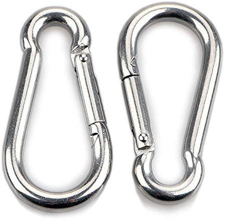 HONGCI Garten Awnings Mounting Mounting Assembly Set Square 304 Stainless Steel - Sonnensegel, Markisen Mounting Assembly (Federhaken x2)