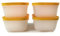 TUPPERWARE Gefrier-Behälter Eis-Kristall 450ml weiß-orange Eiskristall (4) 30938