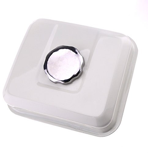 ENET Moteur Gaz de Réservoir de Carburant avec Filtre à Essence Petcock Blanc pour Honda GX160 5.5HP GX200
