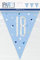 Unique 83437 Blue Dots Prismatic Birthday Plastic Pennant Banner, 9 Ft 1 Pc, Age 18
