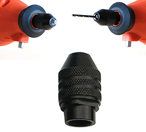 Mandrino senza chiave da 0,3-3,2 mm, adattatore per mandrino elettrico, a cambio rapido, per smerigliatrice elettrica, 1 pezzo (M8 x 0,75 mm di lunghezza)