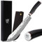 YOUSUNLONG Couteau à briser le nez de taureau Pro Couteau de boucher 25,4cm japonais en acier damas martelé avec manche en bois de plomb naturel