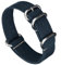 Benchmark Basics Zulu Crazy Horse Uhrenarmband aus geöltem Leder, 18 mm, 20 mm, 22 mm oder 24 mm, Marineblau, 22mm, Einteiler
