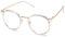 SOJOS Retro Rund Blaulichtfilter Brille Damen TR90 Computer-Brille ohne Sehstärke SJ5055 mit Transparent Rahmen/Anti-Blaulicht Linse