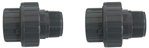 well2wellness® PVC-U Raccordo a iniezione con attacco adesivo x filettatura esterna – 50 mm x 11/2 – 2 pezzi (200141)