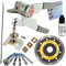 Ceramic Tile Cutter Tool Kit 3 Grinder Blade for Corners and Cutting Electrical Sockets in Porcelain Hacksaw Blade for Notches in Tile Drill Bits for Towel Rails Grab Bars Hole Saw for Pipes and Taps