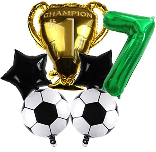 DIWULI Fussball Geburtstag 7 Jahre - Fussball Luftballons