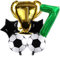 DIWULI Fussball Geburtstag 7 Jahre - Fussball Luftballons