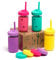 Elk and Friends Stainless Steel Cups | Mason Jar 10oz | Kids & Toddler Cups with Silicone Sleeves & Silicone Straws with Stopper | Sippy Cups, Spill Proof Cups for Kids, Smoothie Cups