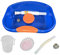 F Fityle Lavabo pour Shampoing et Cheveux, Lavabo avec Tuyau et Brosse, Bassin à cheveux 45x35x12cm