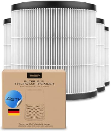 Comedes HEPA-Filter für Philips 800 Series Luftreiniger (AC0820 & AC0830), einsetzbar statt Philips FY0194/30 NanoProtect (4 Stück)