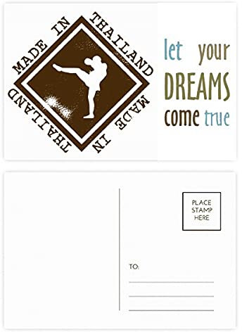 Postkarten-Set Make in Thailand, mit Aufschrift Dream Come True, 20 Stück