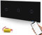 BSEED Smart Lichtschalter 1 Fach 1 Weg Dreifach WIFI Smart Lichtschalter Kompatibel mit Alexa,Google Home, Glas Touchscreen-schalter Schwarz 228mm (kein Neutralleiter benötigt)