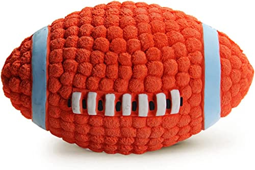 CABLEPELADO Rugbyball für Hunde, Hundespielzeug mit Sound, Hundeball mit Sound, Squeak, Hundespielzeug, Kauspielzeug für Hunde, Größe 11 cm