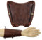 Jackalope Dragun - Shield - Armschutz, aus weichem Leder mit Ornament, Ausrüstung beim Bogenschießen (Chestnut)