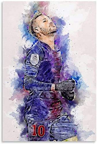 Holz Puzzle 1000 Teile Neymar Psg Aquarell Puzzles für Erwachsene und Kinder anspruchsvoll 1000 Piece 29.5x19.6inch(75x50cm) Kein Rahmen