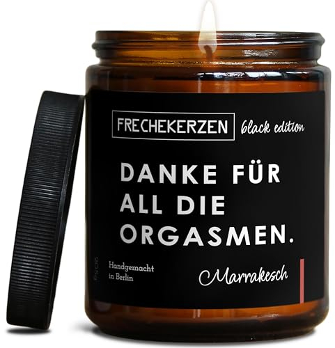 Lustige Duftkerze mit Spruch für Partner | Handgemacht aus Sojawachs | In Geschenkbox | Valentinstag Geburtstagsgeschenk | Ehe Mann, Freund, Frau, Freundin, Verlobte, Jahrestag |Marrakesch