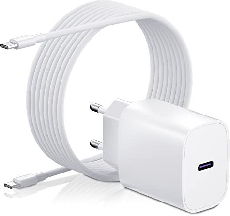 Caricabatterie iPad Pro 20W Nuovo cavo di ricarica per iPad Certificato Apple Cavo USB C da 3 metri, Caricatore da muro rapido USB-C per iPad Pro 12.9/11 pollici 2022/2021/2020/2018