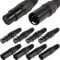 Xiatiaosann 4 Pin XLR Plugs Connectors - Male & Female, Audio Mic Microphone Connector for Speaker, Microphone, Camera, Amplifier (8 Pack)
