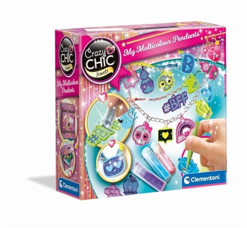 Clementoni - 18770 - Crazy Chic - My Multicolour Pendants - Kreatives Spielzeug Für Mädchen Ab 7 Jahren
