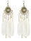 fdsmall Ohrringe für Frauen Faux Feder Ohrringe Böhmische Fransen Quaste Lange Tropfen Dangle Ohrringe Lange Vintage Dangle Ohrringe Schmuck Zubehör für Frauen Mädchen (weiß)