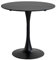 EGOONM Moderner Runder Esstisch mit Sockel, Mid-Century Freizeittisch für Küche, Esszimmer & Wohnzimmer (80 * 80 * 75cm, Schwarz)