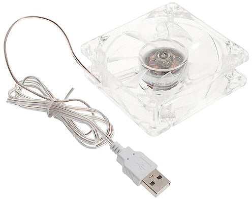 CORHAD cooling fan Hamster USB Fan Mini hamster cage fan pet crate fan portable desk table small USB fan Pet Fan handheld personal fan operation portable fan transparent make up Doghouse