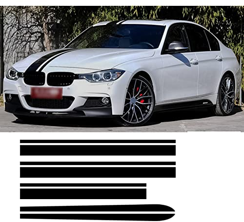 Schwarzer Aufkleber für Motorhaube, Dach, Kofferraum, Seitenschweller, Streifen, für B=MW F30 E90 E92 E93 Zubehör