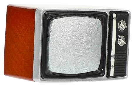 TOYANDONA Miniatur Retro Fernseher Modell Puppenhaus Dekoration Maßstab Für Wohnzimmer Kinderspielzeug Hochwertiges Sicheres Material Langlebiges Design Für Kreative Szenen