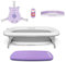 CROCOKID® Kit Baignoire Bébé Pliable – Enfant 0-5 ans – Baignoire Pliable Bébé, Set Bain Nouveau Né, Baignoire+Accessoires - 51x85x10 cm - Grande Baignoire Bébé + Coussin et Tapis, Kit Baignoire Bebe