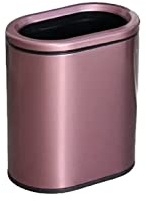GaRcan Papelera Rectangular de Acero Inoxidable para Cocina, baño, Papelera, contenedor de Basura para baños, tocador, cocinas, Cesta para Dormitorio (Color: Rosa rojo-9l) (Rosa