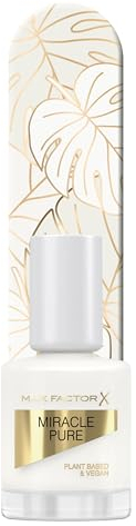 Max Factor Miracle Pure Nagellack mit intensiver Farbe und einem Hochglanz-Finish, Farbe 155 Coconut Milk, in der Farbe Weiß mit gratis Nagelfeile