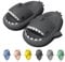IDEINER Ciabatte Squalo Donna Uomo Pantofole Squali Estive Open Toe Shark Slides Doccia Antiscivolo Sandali da Spiaggia e Piscina Bagno Morbide Carino Pesce Slippers Adulti Nero Taglia EU 38/39