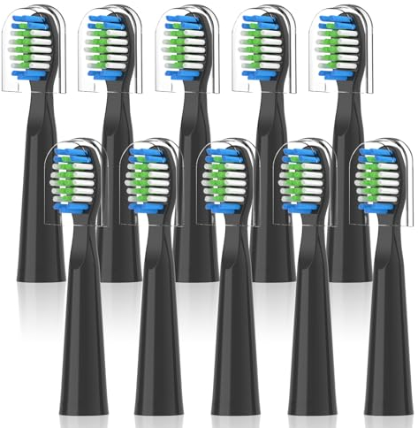 Kompatibel mit Bitvae D2 Elektrische Zahnbürste Ersatz Köpfe, für Bitvae D2 Elektrische Zahnbürste,10 Pack (Schwarz)