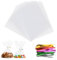 AIVEKE 100 Stück Cellophantüten klar - 10x15cm Süßigkeiten Tüten Geschenkbeutel mit Bunten Metallischen Bindebaender für Süssigkeit Chocolate Keksen Party Hochzeit Beutel