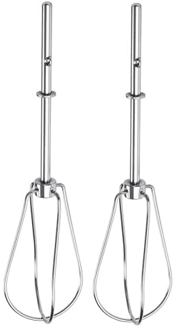 Handmixer Rührbesen Ersatz, 2 Stück Schneebesen Werkzeug, Akku-Handmixer-Aufsätze, Edelstahl-Schneebesen Handschub und Schneebesen-Aufsatz für Stabmixer – 4KHM5DHWH5 4KHM3WH5