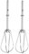 Handmixer Rührbesen Ersatz, 2 Stück Schneebesen Werkzeug, Akku-Handmixer-Aufsätze, Edelstahl-Schneebesen Handschub und Schneebesen-Aufsatz für Stabmixer – 4KHM5DHWH5 4KHM3WH5