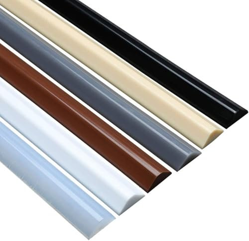 Barrera De Ducha Y Sistema De Retención De Agua, Barrera De Agua para Ducha De Silicona, Umbral De Ducha Plegable, Barrera Agua Ducha, Junta Mampara Ducha, Autoadhesiva Black,250cm