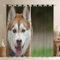 BSYYZQC Gras Vorhänge, Fenstergardinen Alaska Outdoor Vorhang Wetterfest mit ösen, für Kinderschlafzimmerbadezimmerküchentür-Heimdekor 2er Set 245x140cm (HxB)