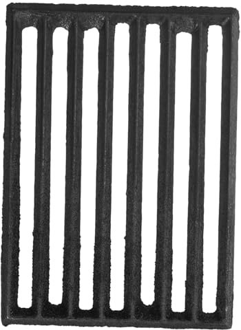 MUSISALY Feuerrost Metall Kaminofenrost Brennofenrost Aus Robustem Gusseisen Rechteckig 21,5x16cm Hitzebeständig Für Holzofen Und Grill Zubehör