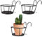 3 Pièces Support Pot De Fleur Extérieur, Pot Plante Garde Corps Suspendu Clôture, Support Fleurs Rond Crochet, Paniers De Fleurs Suspendus En Fer, Convient Pour Balcon, Jardiniere, Clôture
