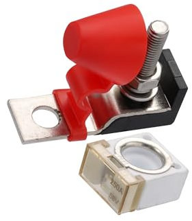 Motoforti 1 Set 250A Battery Fuse Terminal Fuse Block Fuse 58V for Car Boat Long-lasting