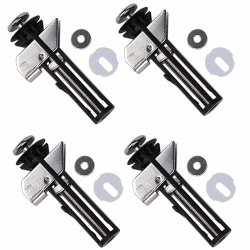 Toilet Seat Bolt and Screw Kit, 304 Stainless Steel Toilet Seat Mounting Screws with Washers, Top Hinge Fixings, Easy to Install (4 Sets)