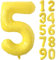 Gelbe Luftballon 40 Zoll Zahlenballon Groß Gelb Luftballon 5 Gelb Geburtstag Ballon Gelbe Folienballon Zahl 5 Helium Ballon 5 Mädchen Jungen Geburtstagsdeko Jubiläum Party Deko